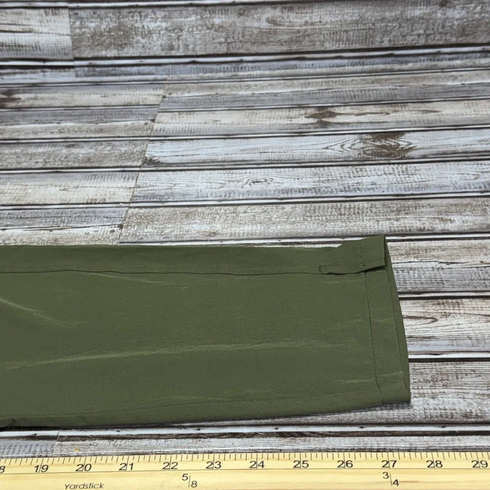 Eddie Bauer Pants Womens Large Green Elastic Waist Stretch Hiking Outdoor